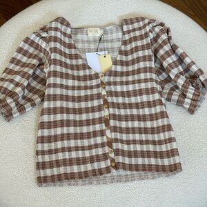 Nation LTD Laila Plaid Top